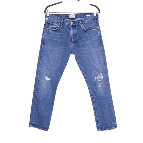 CITIZENS OF HUMANITY Emerson Boyfriend Jean Distressed Medium Wash Women's 26 - Picture 1 of 13